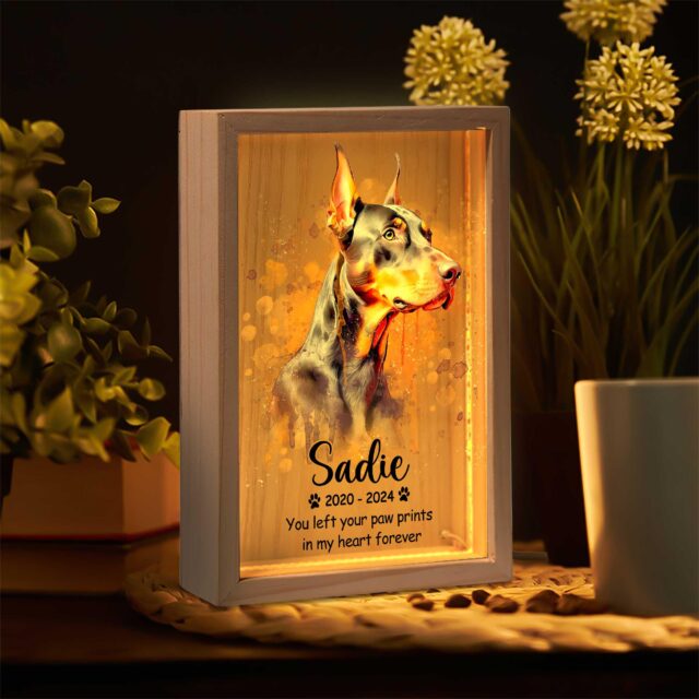 Personalized Pet Memorial Light Box – Custom Pet Loss Sympathy Gift
