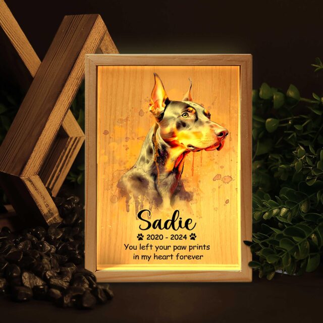 Personalized Pet Memorial Light Box – Custom Pet Loss Sympathy Gift
