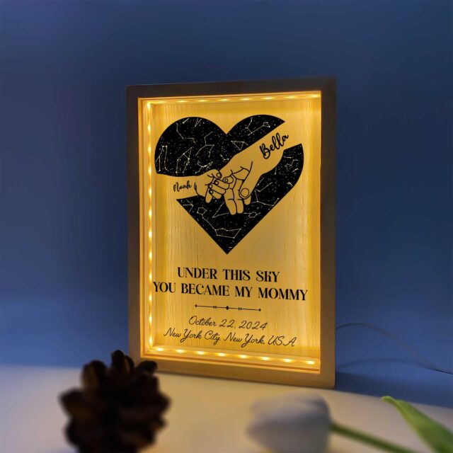 First Mother’s Day Gift – Custom New Mom Night Light Box