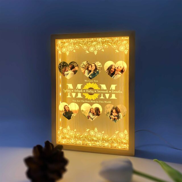 Personalized Mother’s Day Photo Night Light Box – Custom Gift for Mom & Grandma