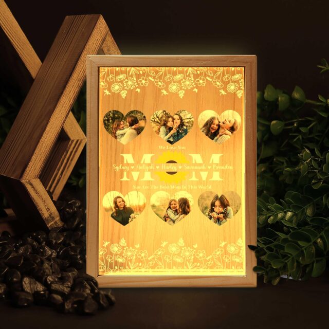 Personalized Mother’s Day Photo Night Light Box – Custom Gift for Mom & Grandma