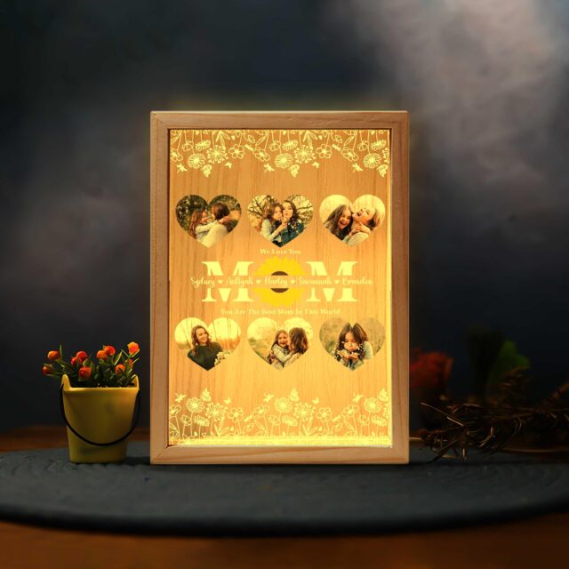 Personalized Mother’s Day Photo Night Light Box – Custom Gift for Mom & Grandma