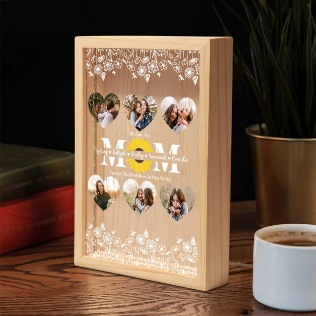 Personalized Mother’s Day Photo Night Light Box – Custom Gift for Mom & Grandma