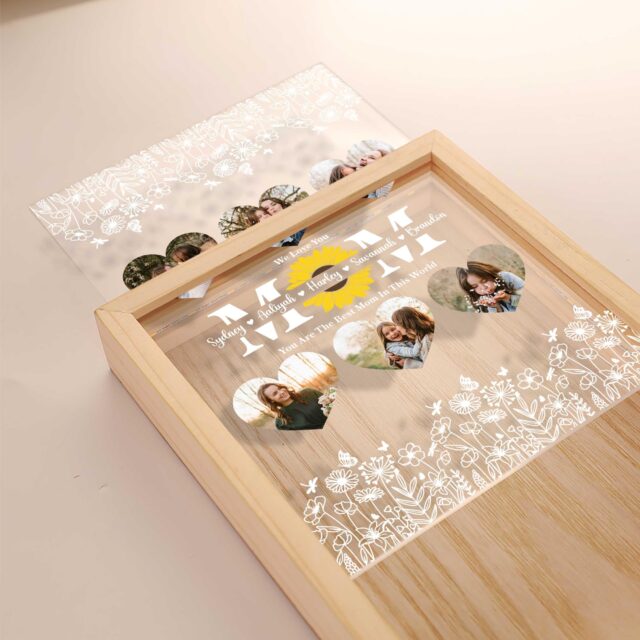 Personalized Mother’s Day Photo Night Light Box – Custom Gift for Mom & Grandma