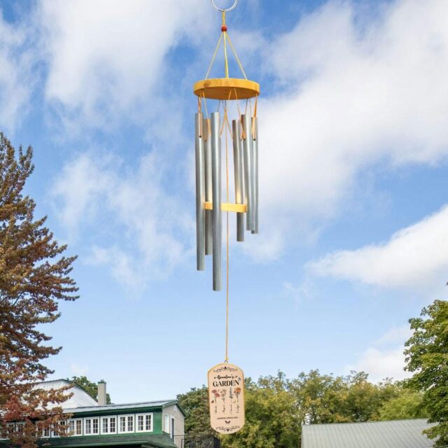 Personalized Grandma’s Garden Wind Chimes – Custom Birth Month Flowers Mother’s Day Gift