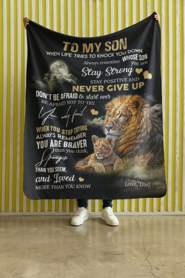 To My Son Blanket, Gift from Dad, Birthday & Anniversary Gift