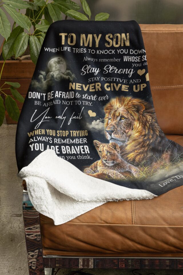 To My Son Blanket, Gift from Dad, Birthday & Anniversary Gift
