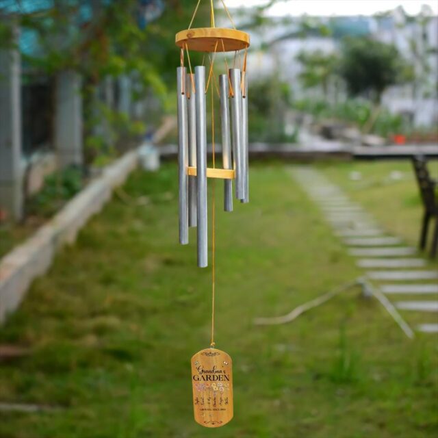 Personalized Grandma Wind Chimes – Custom Birth Month Flowers Gift for Mother’s Day
