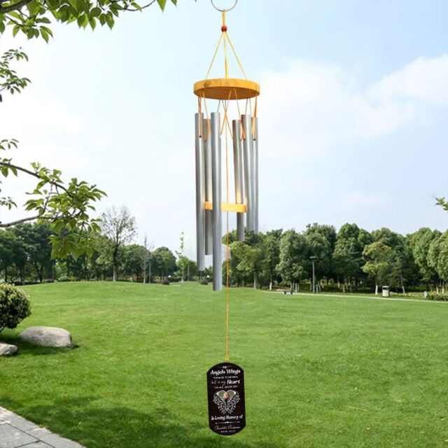 Personalized Memorial Windchimes – In Loving Memory, Sympathy & Bereavement Gift