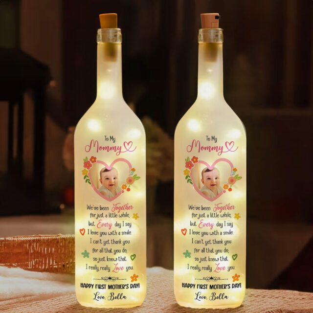 First Mother’s Day Gift – Custom New Mom Bottle Lamp, To My Mommy Keepsake