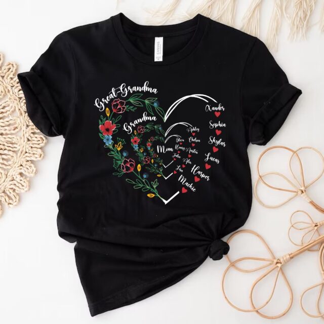 Custom Great Grandma Tee – Grandchild Names