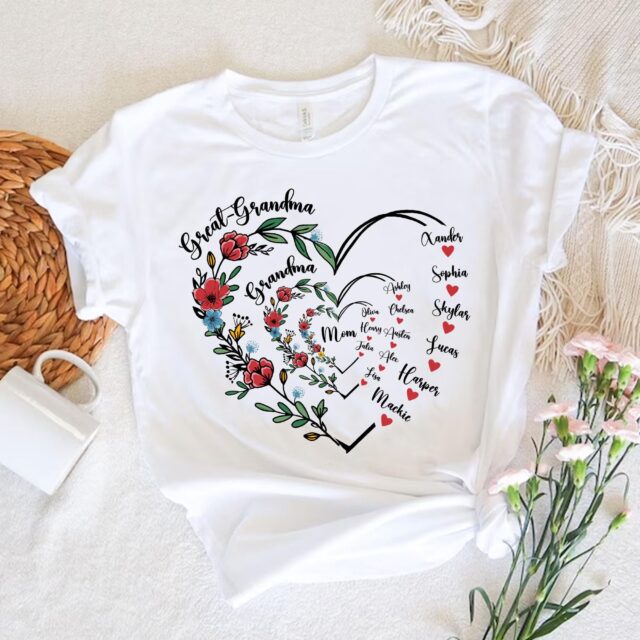 Custom Great Grandma Tee – Grandchild Names