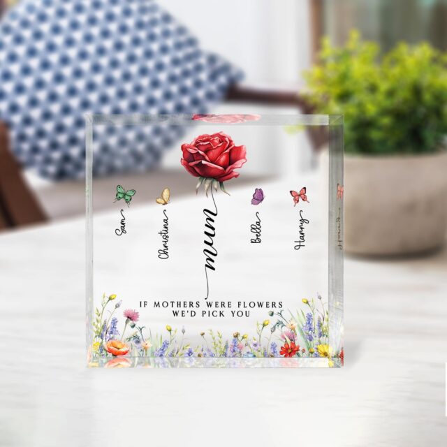 Custom Nana Birth Month Flowers Acrylic Plaque Mothers Day Gift