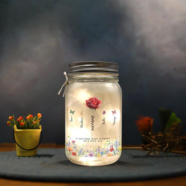 Custom Nana Birth Month Flowers Night Light Mothers Day Gift