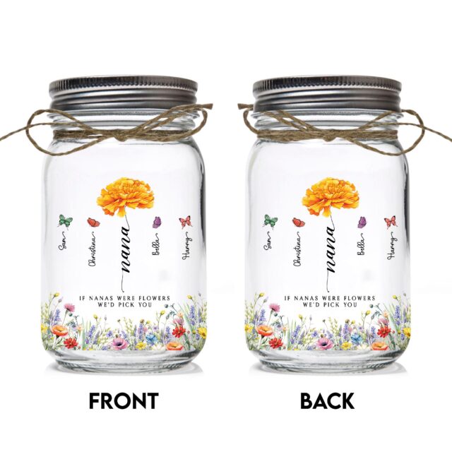 Custom Nana Birth Month Flowers Night Light Mothers Day Gift