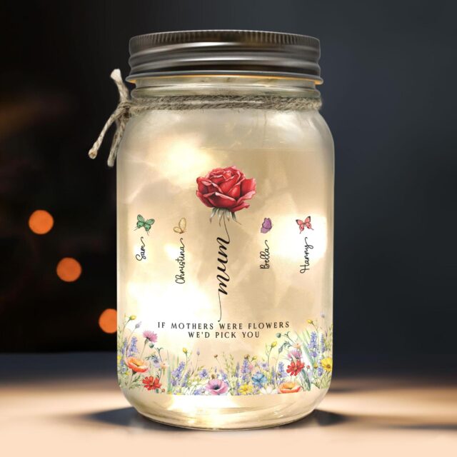 Custom Nana Birth Month Flowers Night Light Mothers Day Gift