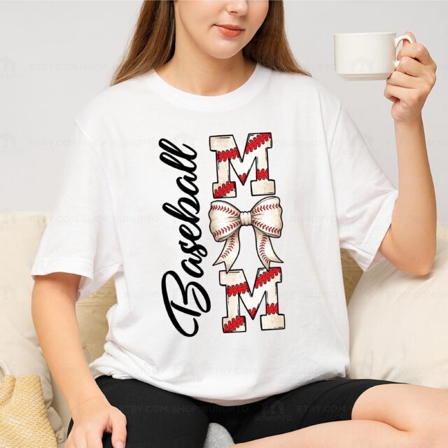Personalized Baseball Mom Shirt – Custom Shirt for Mom, Grandma, & Nana