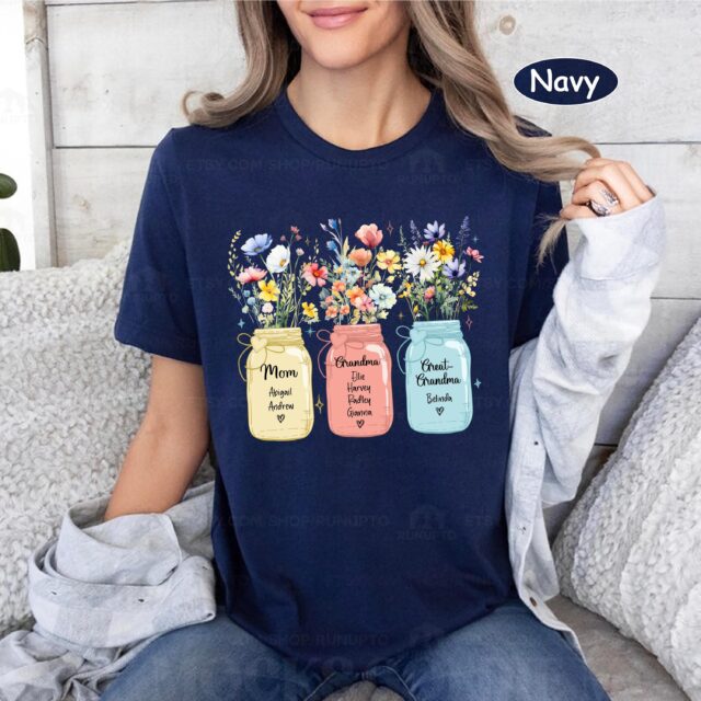 Custom Great Grandma Shirt – Personalized Tee with Grandchild Names for Mother’s Day