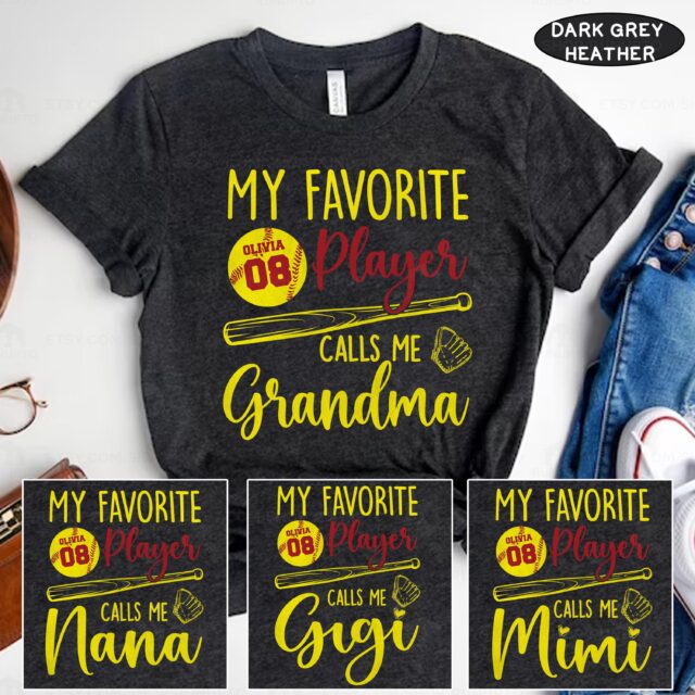Softball Mom Shirt – “My Favorite Players Call Me Nana” for Game Day & Mother’s Day