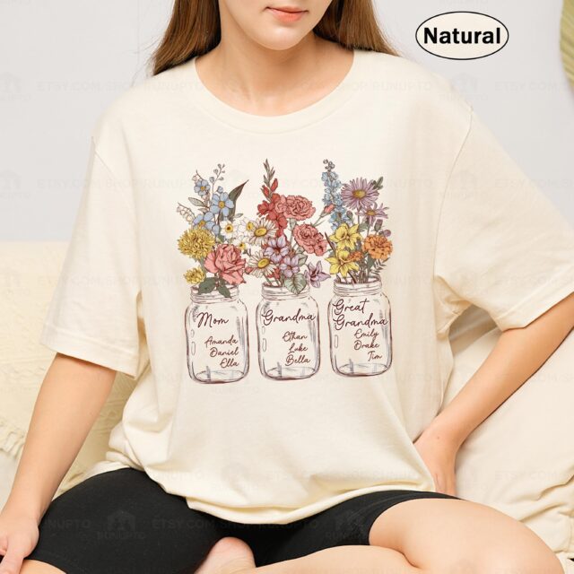 Custom Great Grandma Shirt – Personalized with Grandchild Names for Mother’s Day
