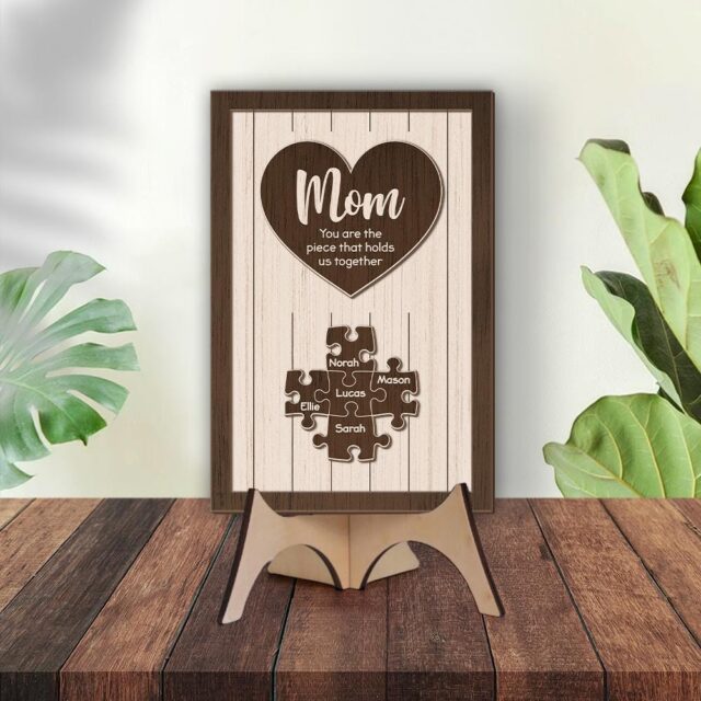 Personalized Mom Puzzle Sign – Custom Name Mother’s Day Gift