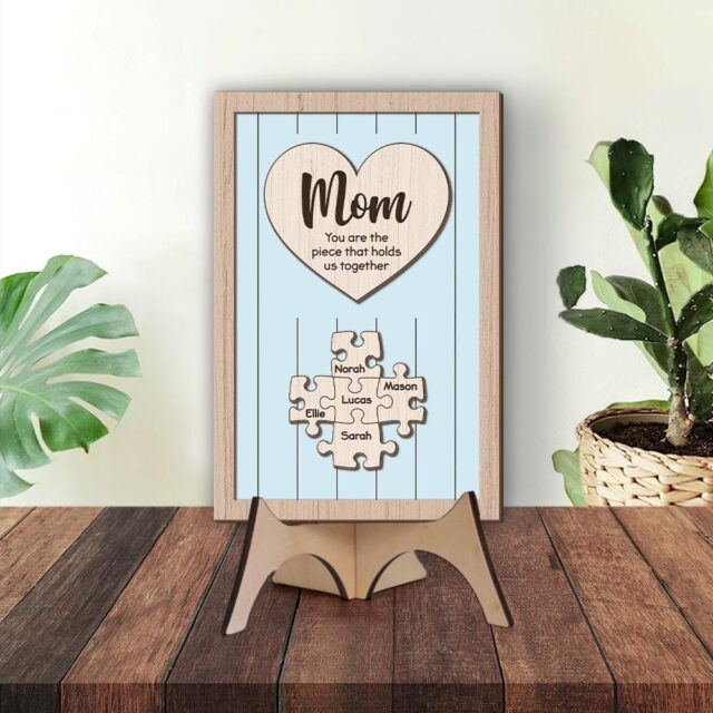 Custom Mom Puzzle Sign – Personalized Mother’s Day Gift with Names