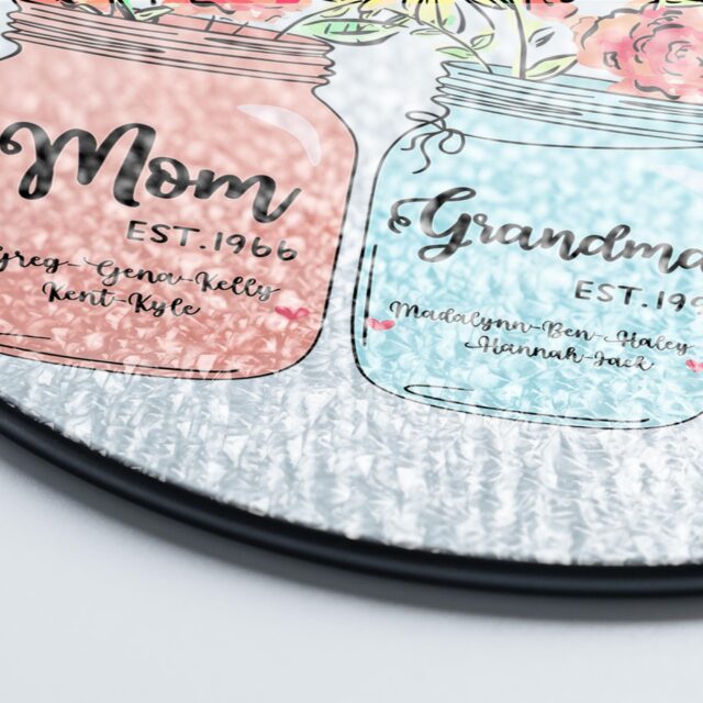 Custom Great Grandma Suncatcher – Personalized Grandma’s Garden Gift