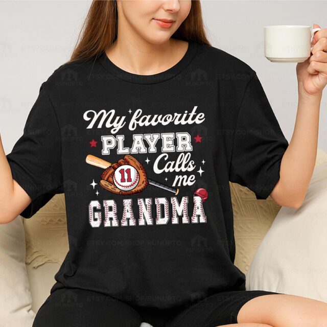 Personalized Baseball Mama Shirt – Custom Name Shirt for Mom & Nana
