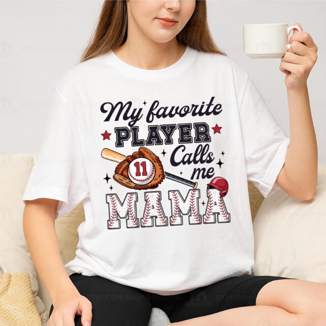 Personalized Baseball Mama Shirt – Custom Name Shirt for Mom & Nana
