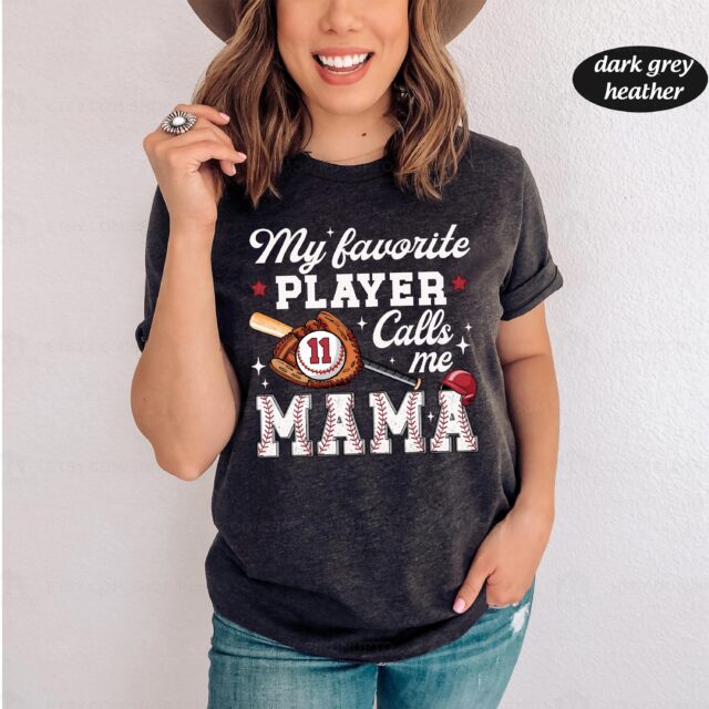 Personalized Baseball Mama Shirt – Custom Name Shirt for Mom & Nana