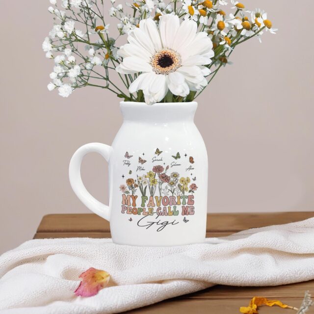 My Favorite People Call Me Grandma Vase – Personalized Flower Gift for Grandma