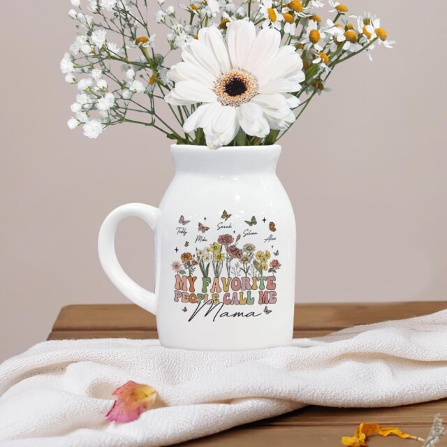 My Favorite People Call Me Grandma Vase – Personalized Flower Gift for Grandma