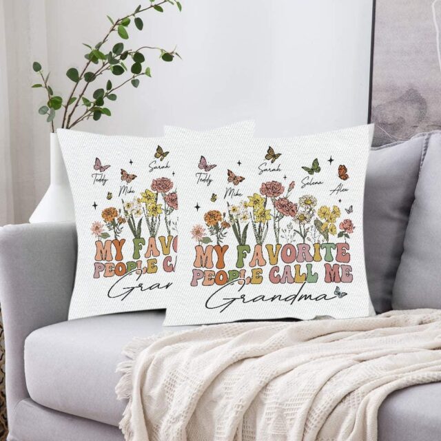 Personalized Grandma Pillow – My Favorite People Call Me Grandma