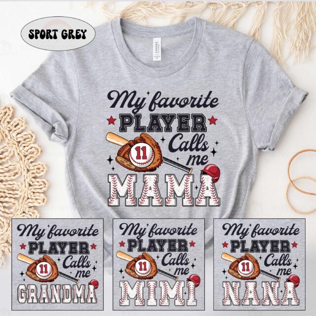 Personalized Baseball Mama Shirt – Custom Name Shirt for Mom & Nana
