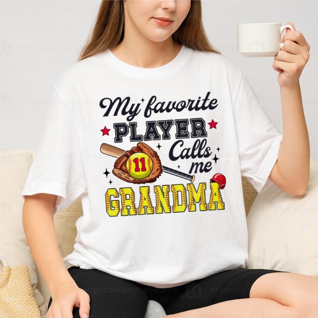 Custom Softball Mom Shirt – My Favorite Players Call Me Mama Tee