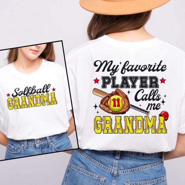 Softball Mom Shirt – Custom “My Favorite Players Call Me Nana” Sports Tee