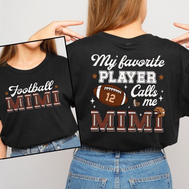 Personalized Football Mom Shirt – “My Favorite Player Calls Me Nana” Tee