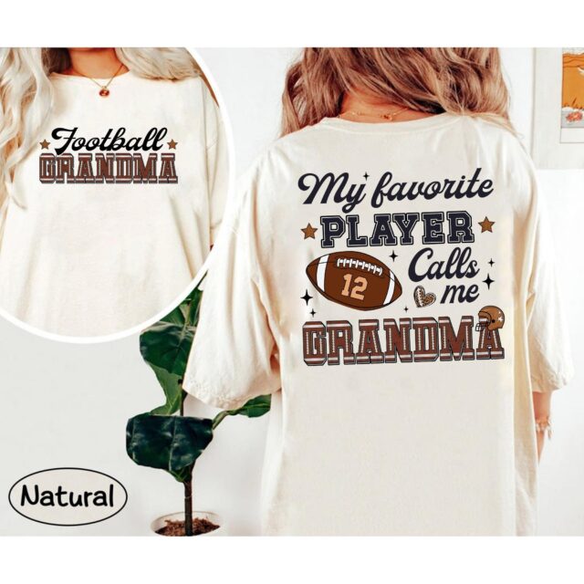 Personalized Football Mom Shirt – “My Favorite Player Calls Me Nana” Tee