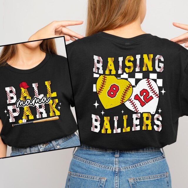 Personalized Ballpark Mama Shirt – Custom Baseball & Softball Mom Tee