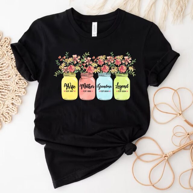 Wife, Mother, Grandma, Legend Shirt – Custom Dates Mother’s Day Gift