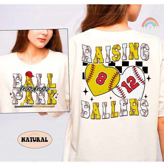 Personalized Ballpark Mama Shirt – Custom Baseball & Softball Mom Tee