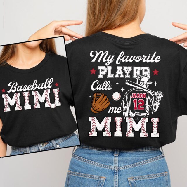 Custom Baseball Mom Shirt – My Favorite Player Calls Me Mom