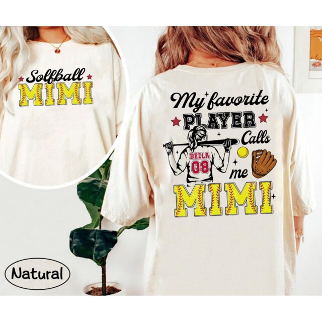 Softball Mom Shirt – Custom My Favorite Players Call Me Nana