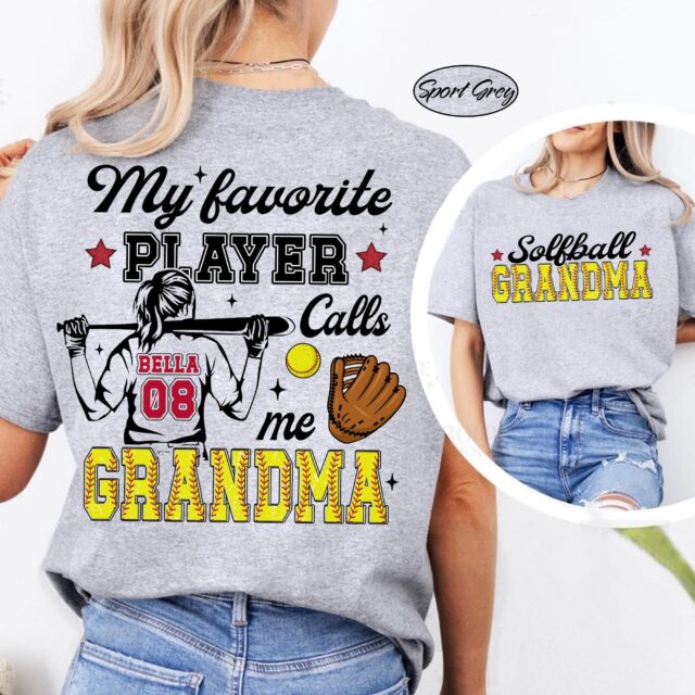 Softball Mom Shirt – Custom My Favorite Players Call Me Nana