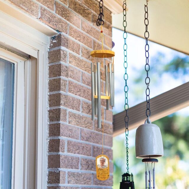 In Loving Memory Wind Chime – Custom Memorial Portrait Gift for Loss