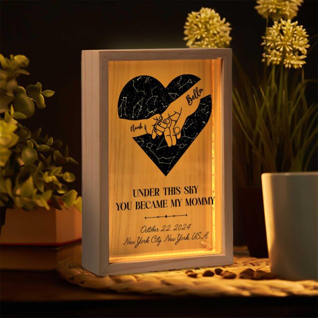 First Mother’s Day Gift – Custom New Mom Night Light Box