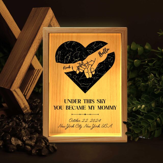 First Mother’s Day Gift – Custom New Mom Night Light Box