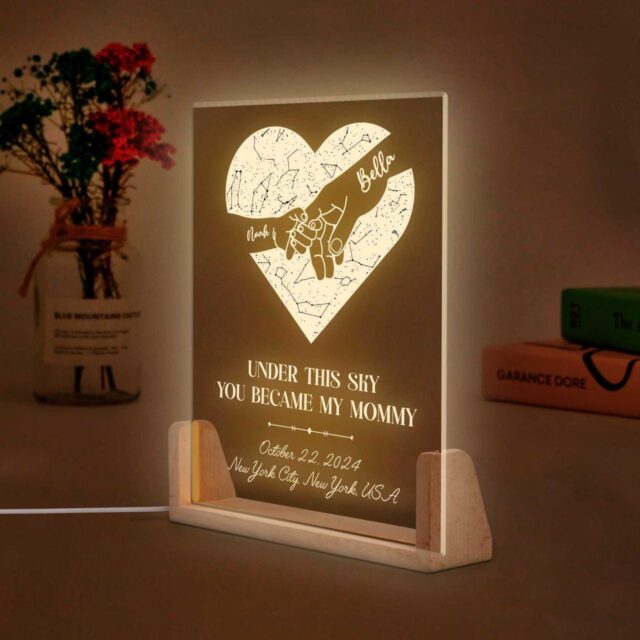 Custom First Mother’s Day Night Light – Best Mom Ever Gift