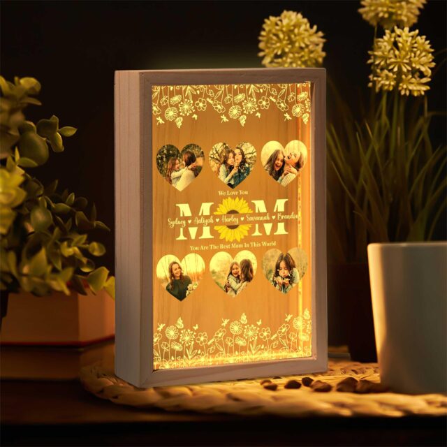 Personalized Mother’s Day Photo Night Light Box – Custom Gift for Mom & Grandma