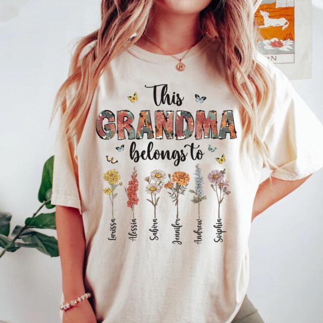 This Grandma Belongs To – Personalized Grandma Shirt with Kids’ Names, Mother’s Day Gift